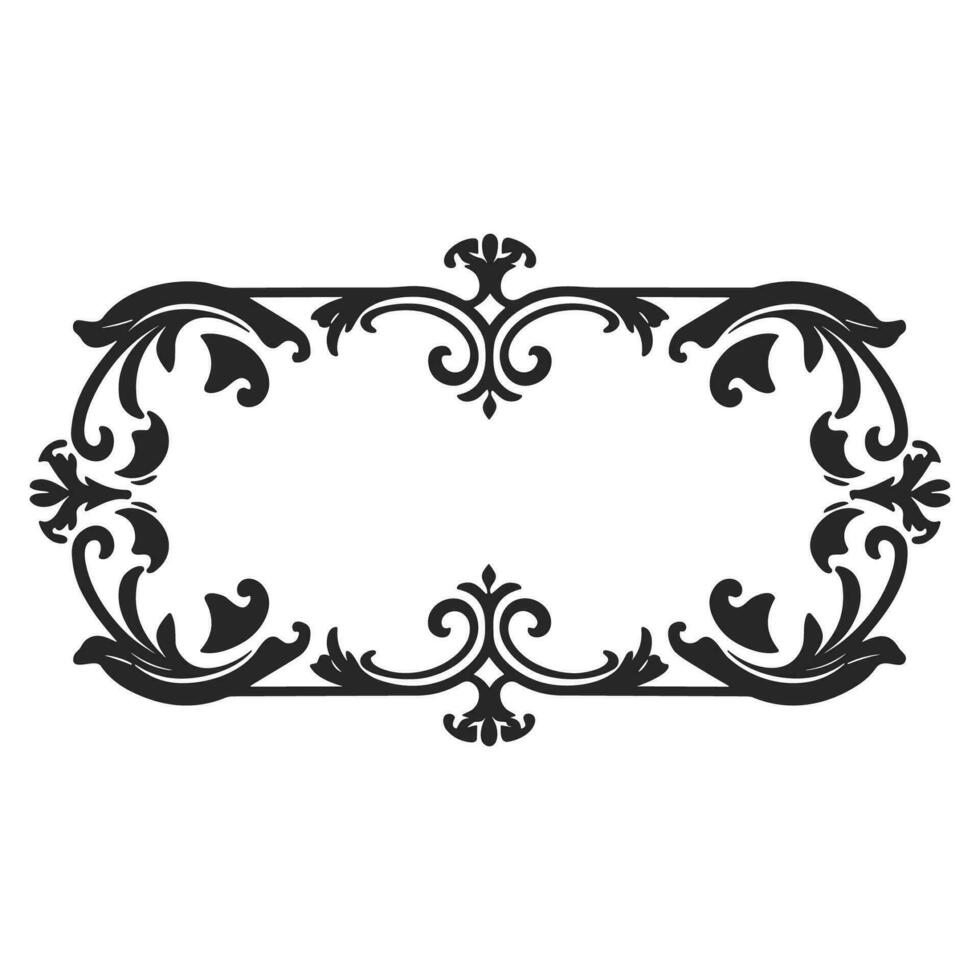 Free Decorative border frame with corner vector illustration