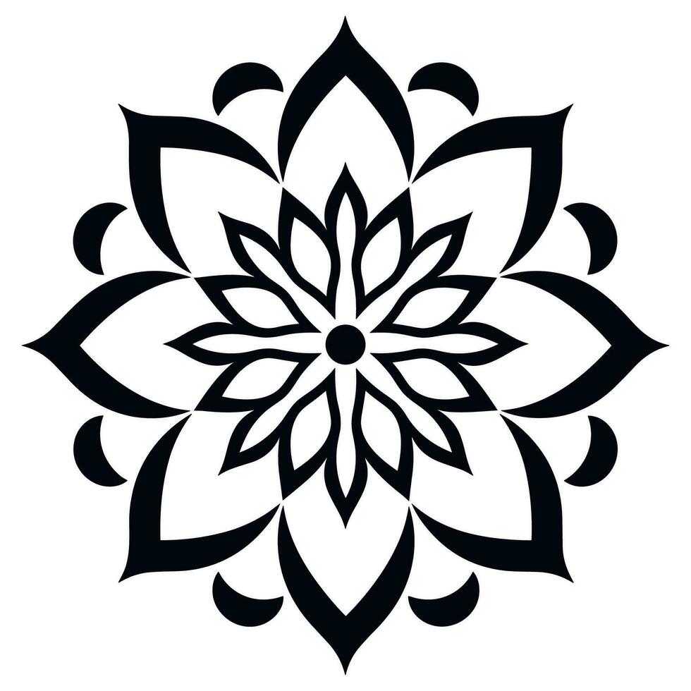 Black and white abstract circular pattern mandala, Mandala Line Drawing Design, Colorful Ornamental luxury mandala pattern vector