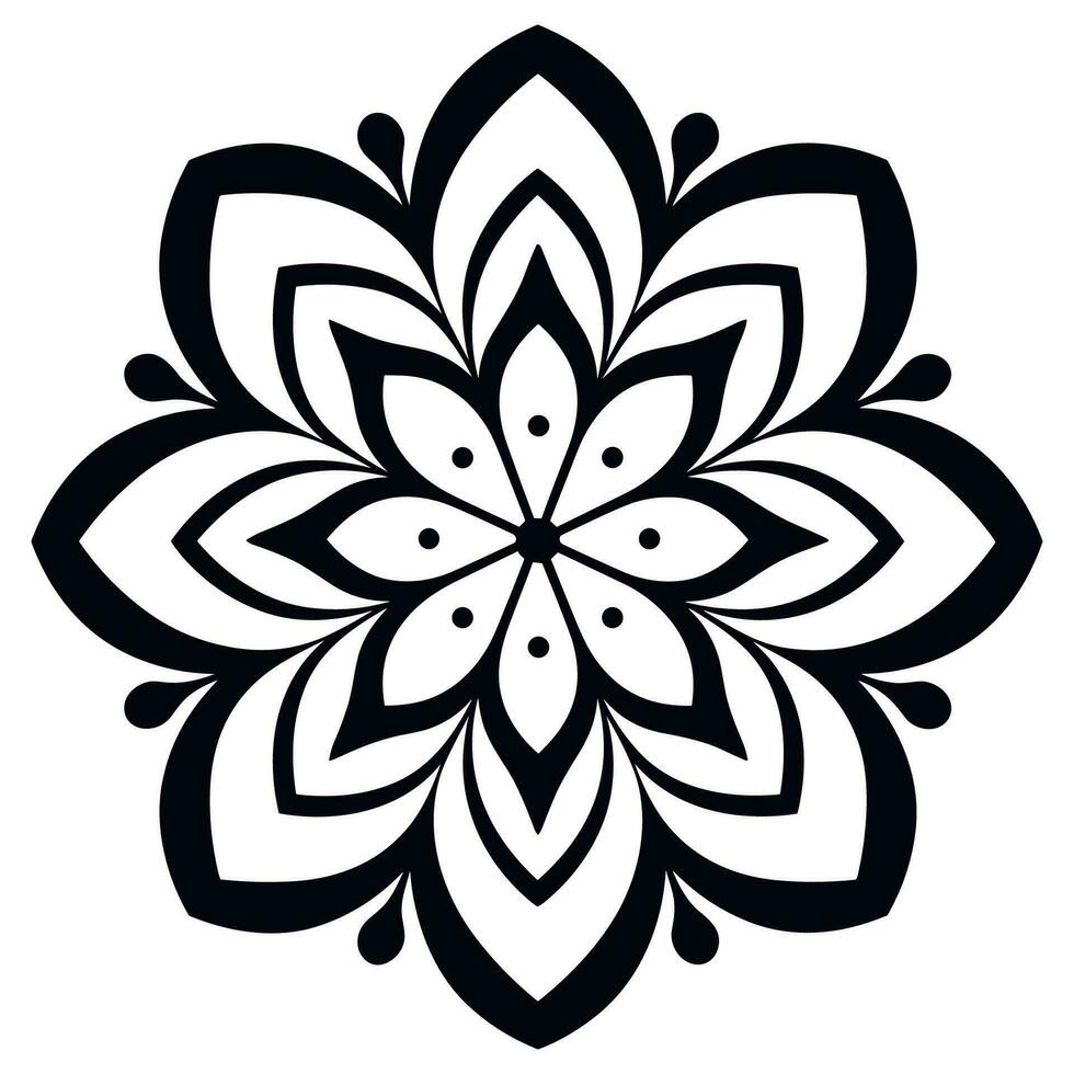 Black and white abstract circular pattern mandala, Mandala Line Drawing Design, Colorful Ornamental luxury mandala pattern vector