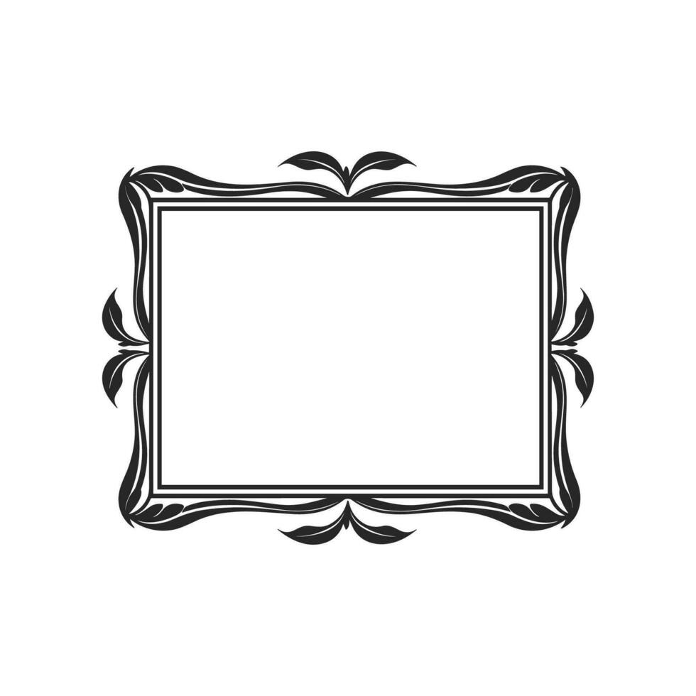 Decorative border frame with corner vector illustration