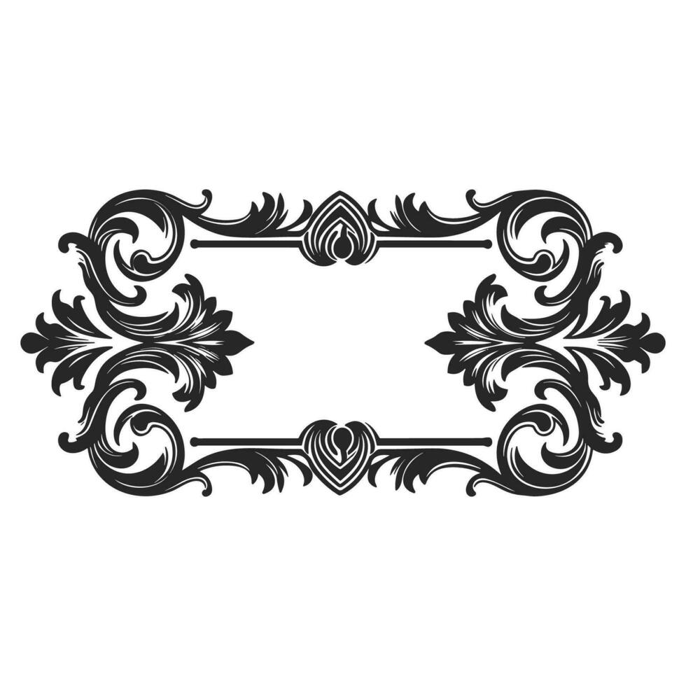 Decorative border frame with corner vector illustration