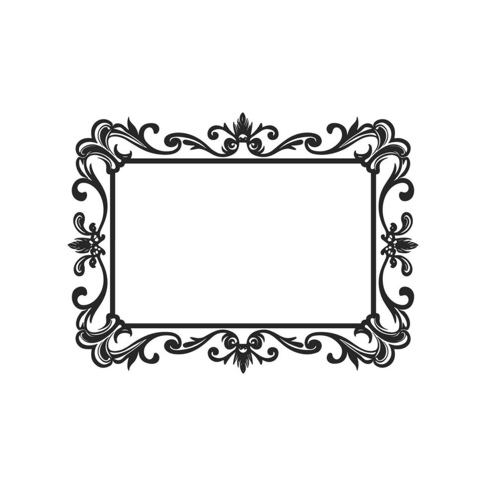 Decorative border frame with corner vector illustration