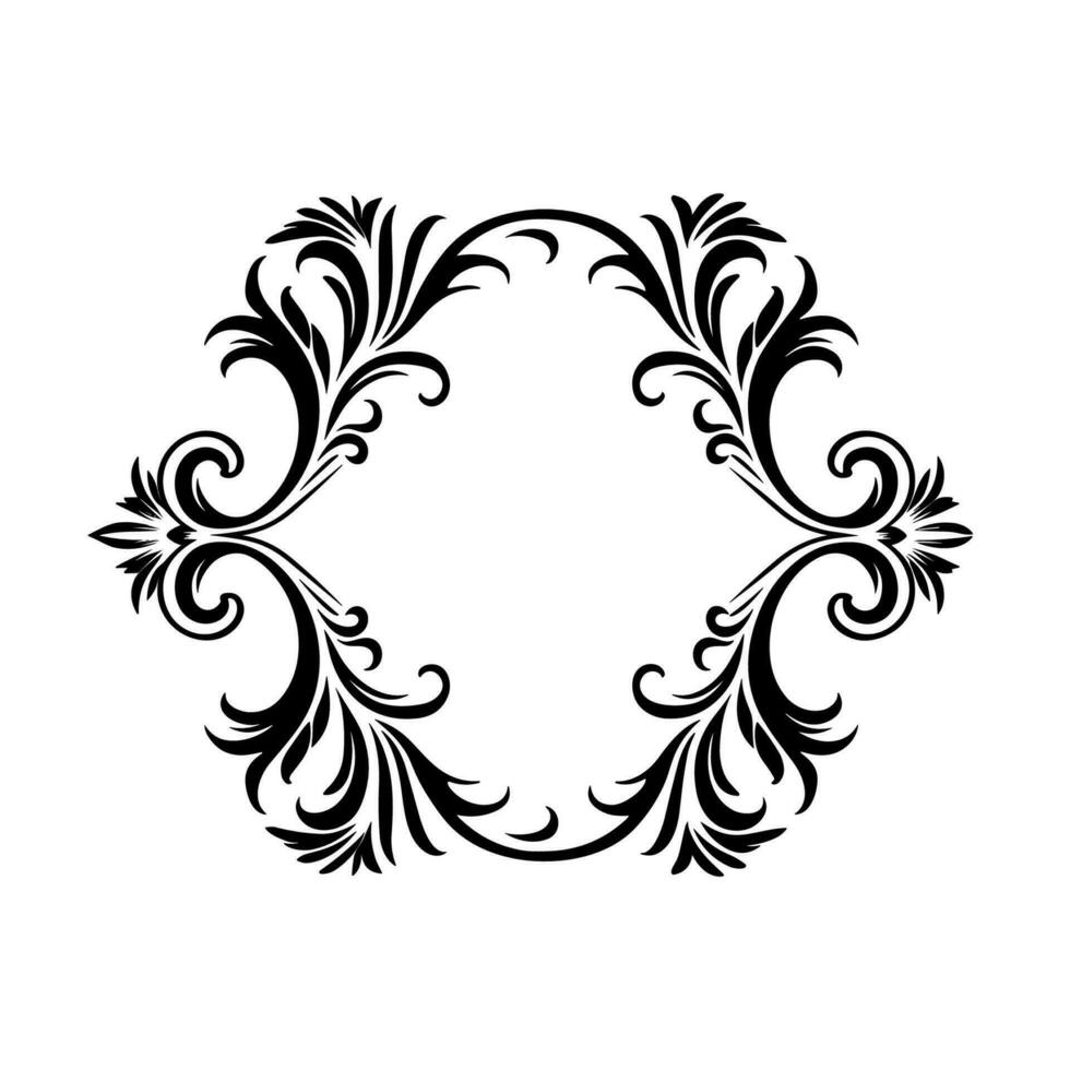 Free Decorative Rectangle frame with corner vector illustration