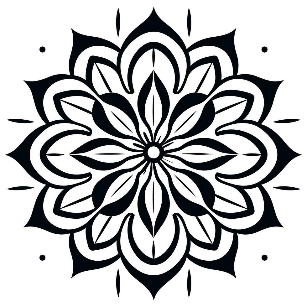 Black and white abstract circular pattern mandala, Mandala Line Drawing Design, Colorful Ornamental luxury mandala pattern vector