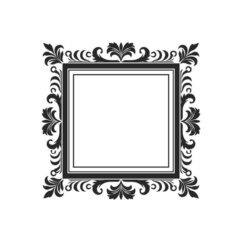 Decorative border frame with corner vector illustration