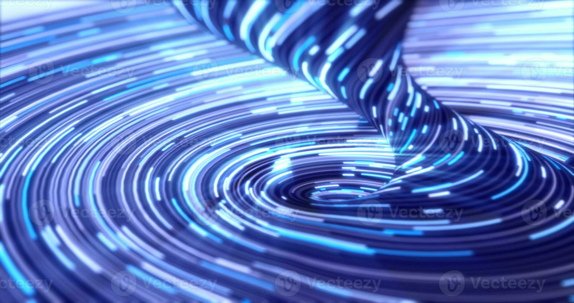 Blue energy abstract swirling curved swirl lines of glowing bright magical energy streaks and flying particles background photo