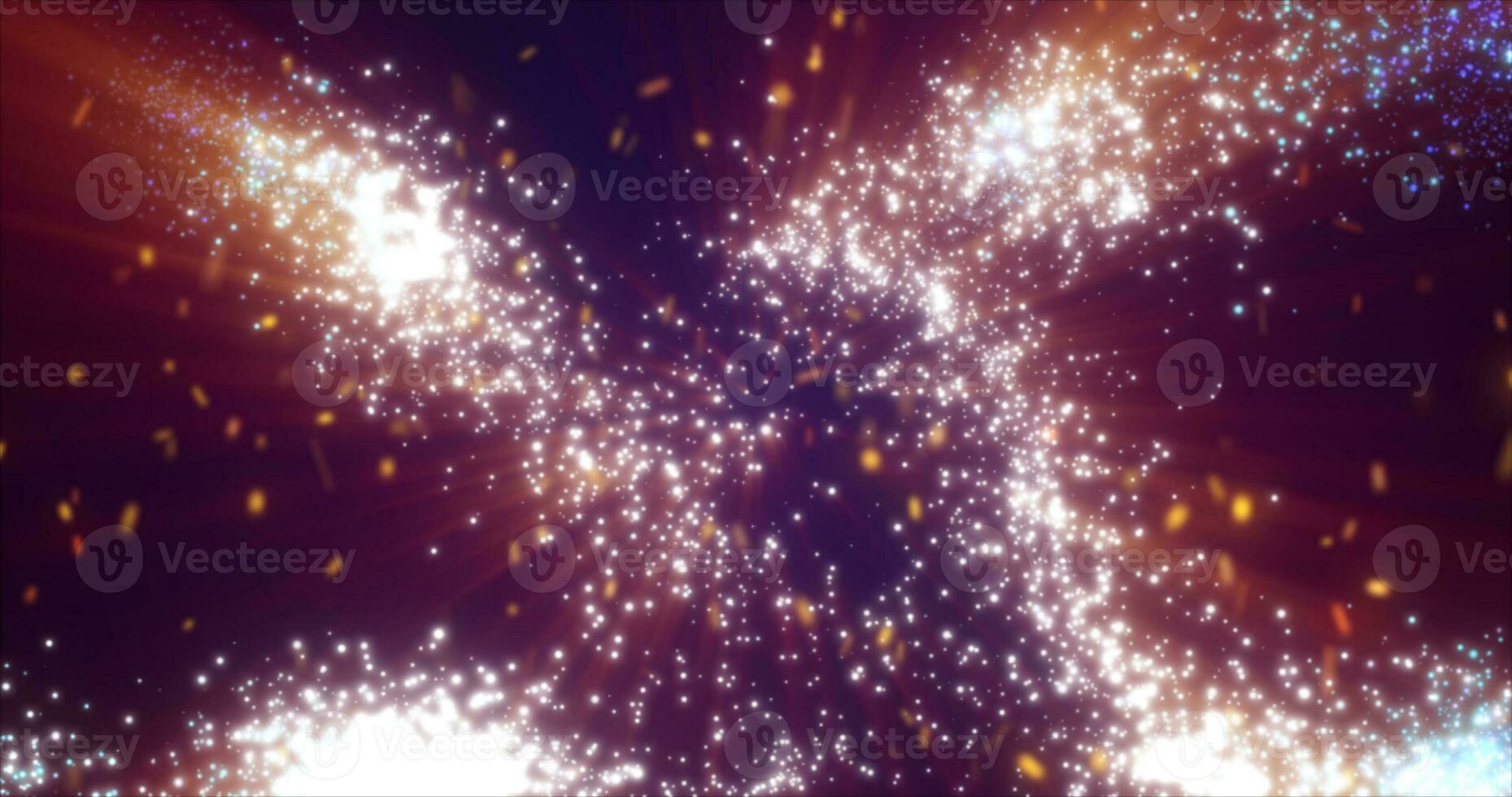 Abstract festive bright background of yellow fireworks fireworks salutes and fiery sparks photo