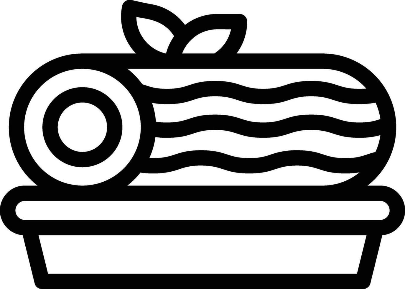 Roll Cake Vector Icon Design Illustration