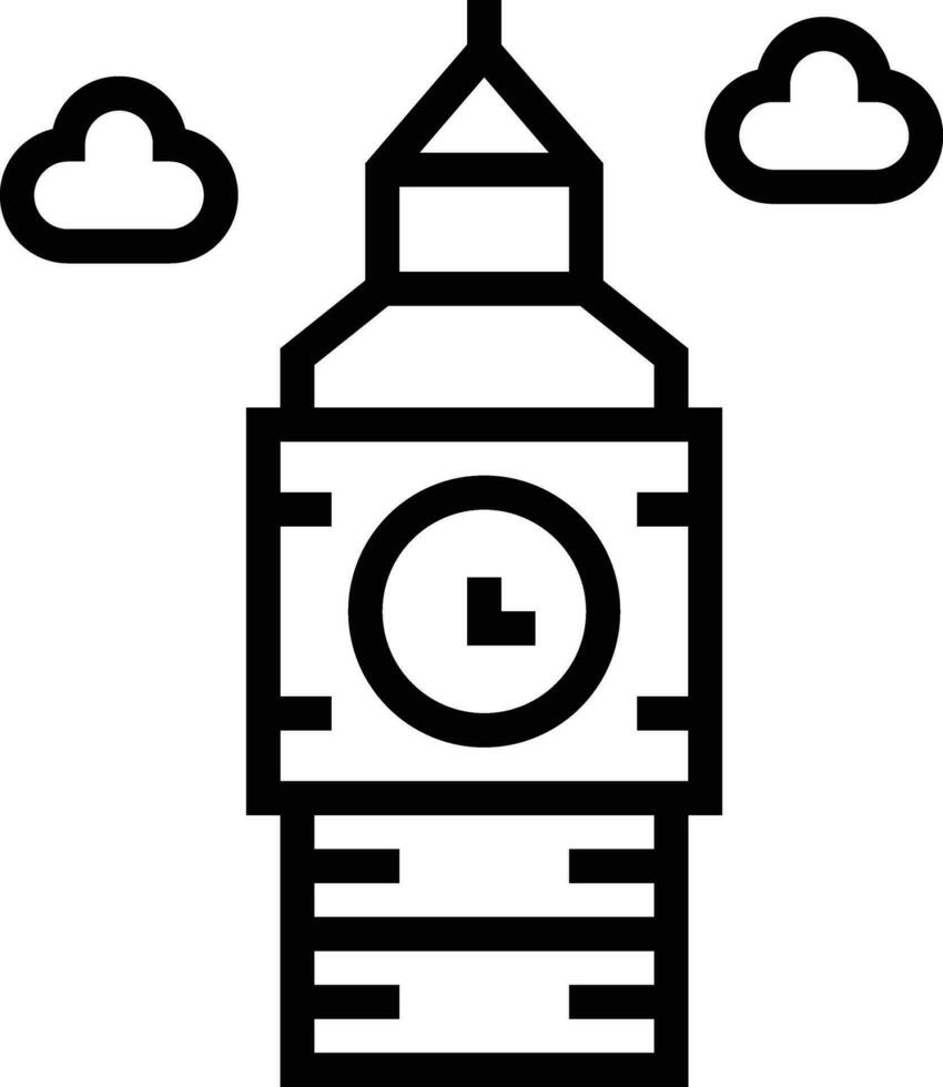 Big ben clock Vector Icon Design Illustration