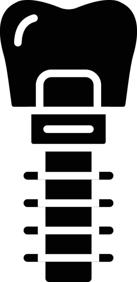 Dental Implant Vector Icon Design Illustration