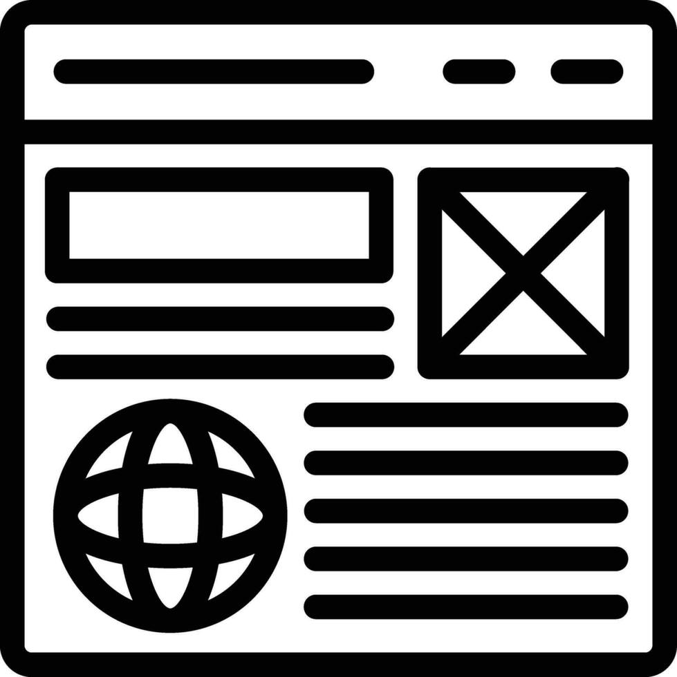 Wireframe Vector Icon Design Illustration