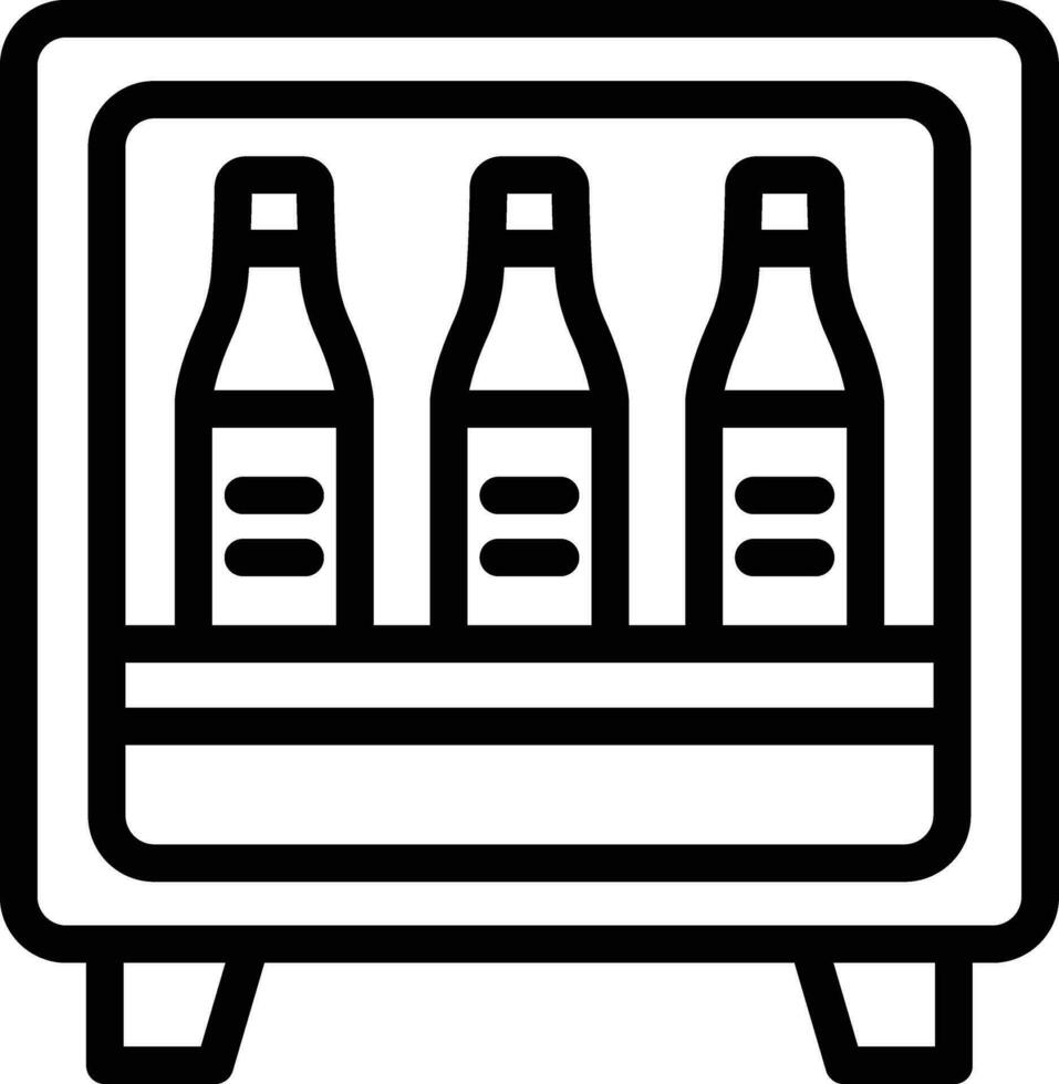 Minibar Vector Icon Design Illustration
