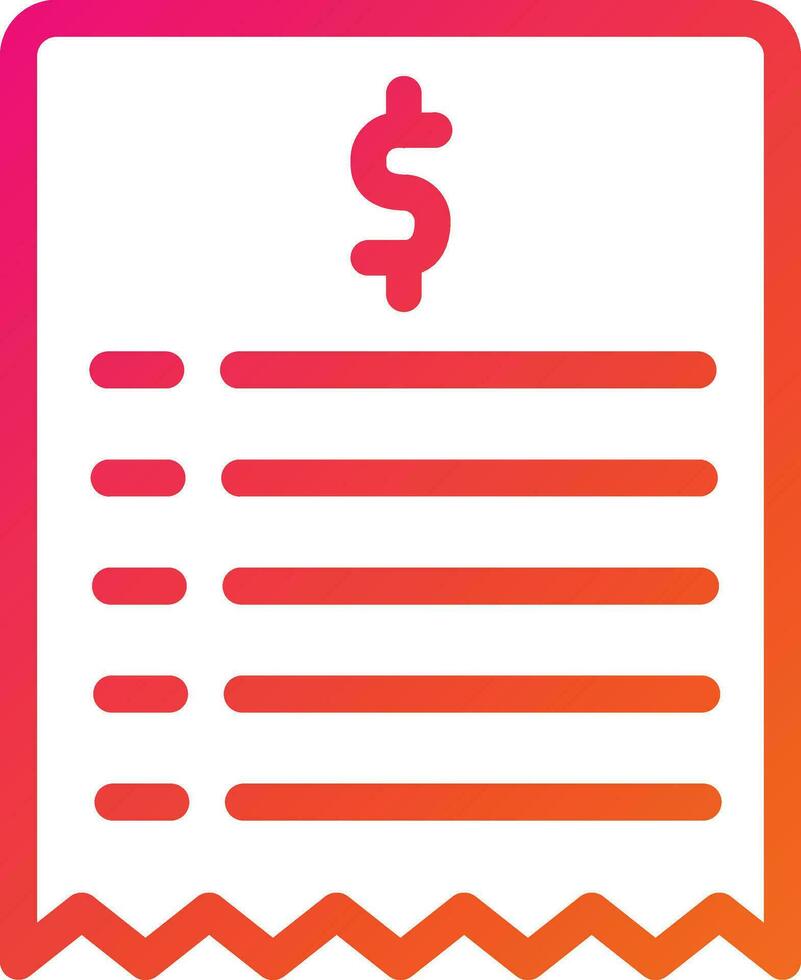 Bill Vector Icon Design Illustration