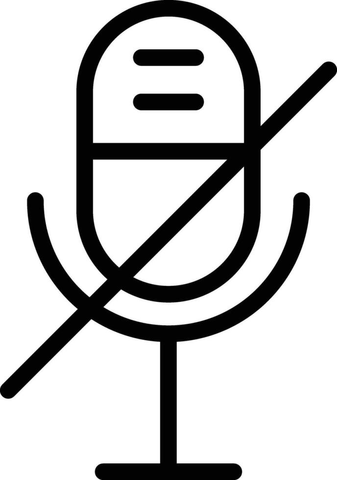 Microphone disable Vector Icon Design Illustration