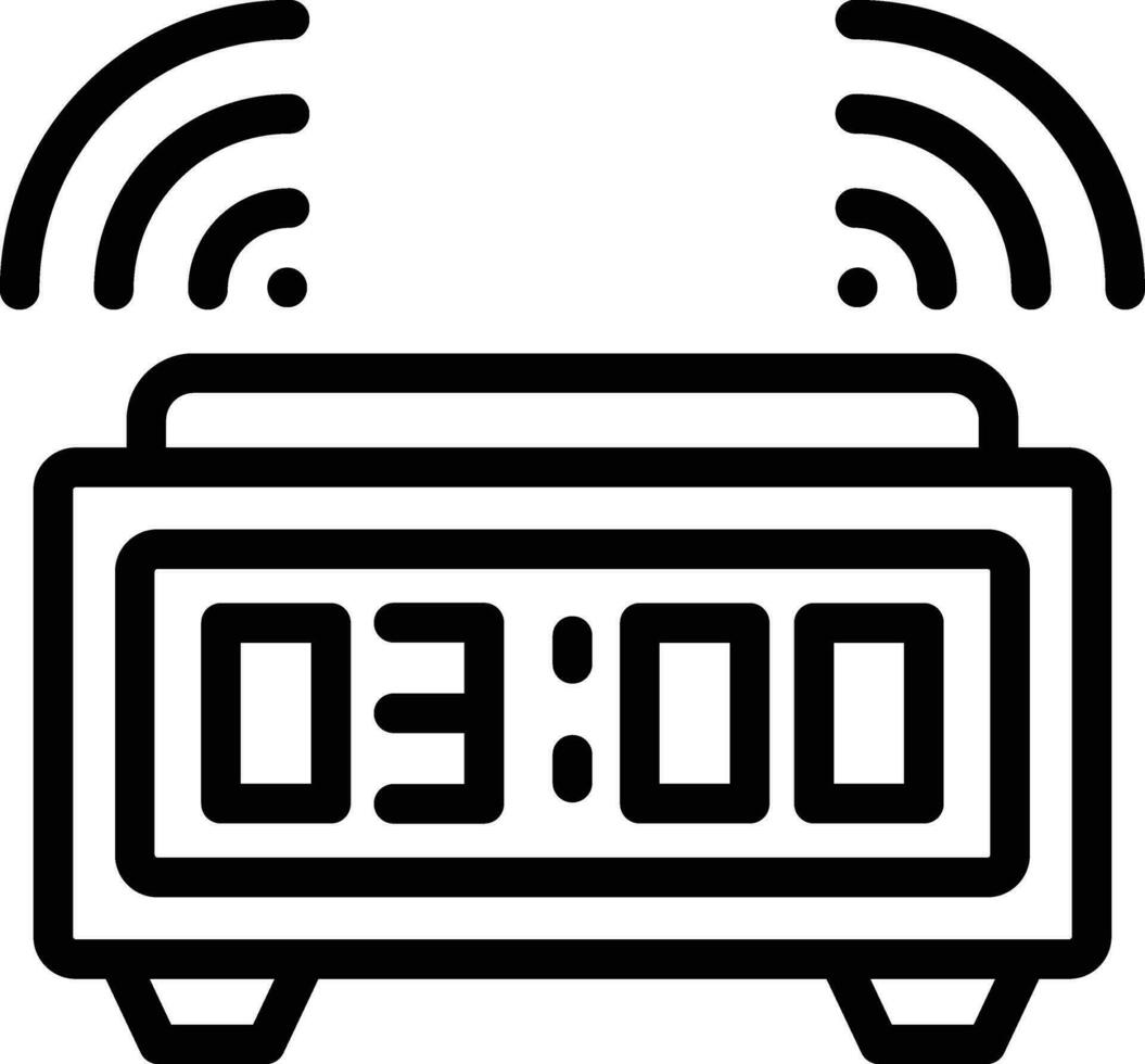 Digital alarm clock Vector Icon Design Illustration