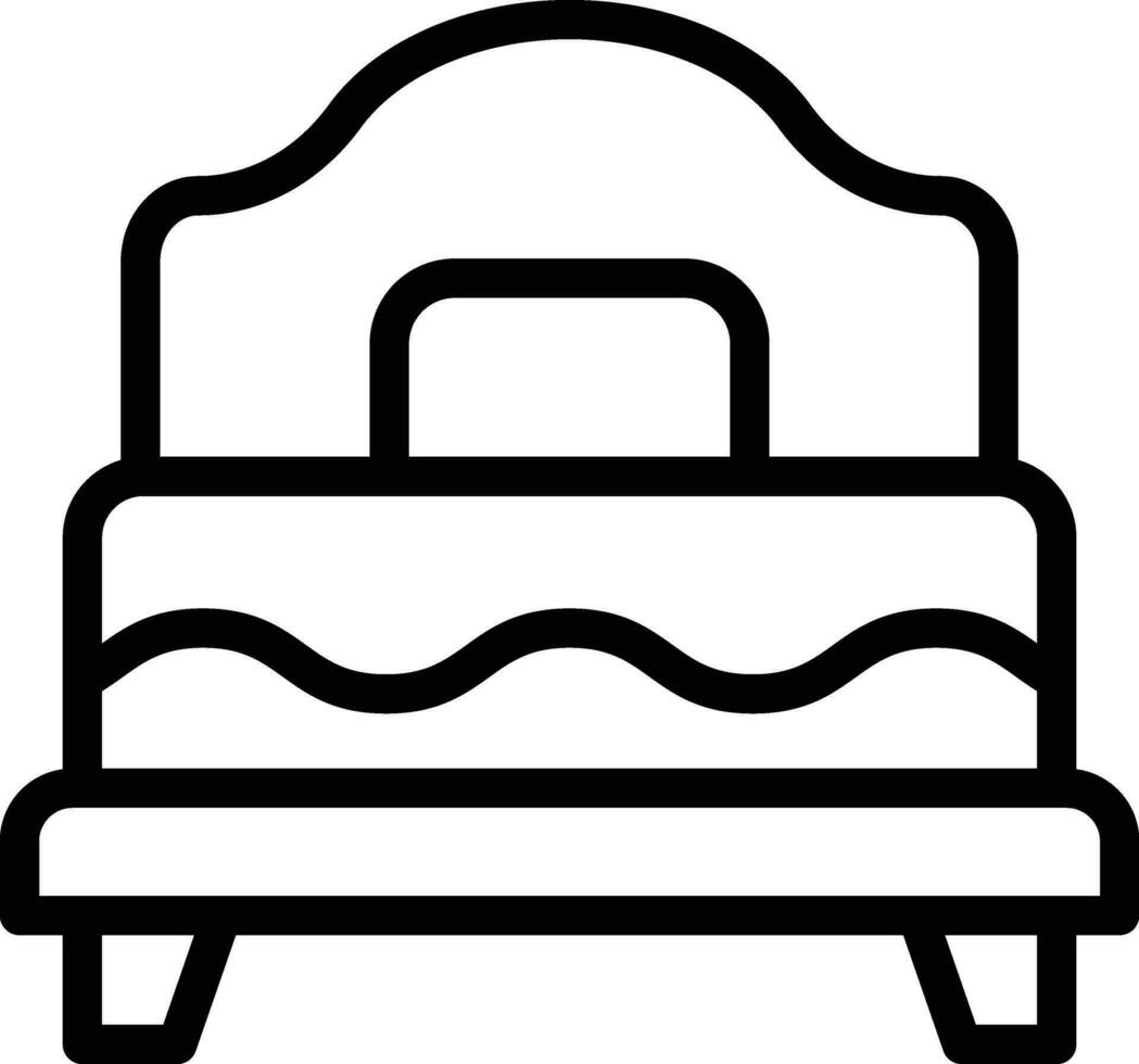 Single Bed Vector Icon Design Illustration