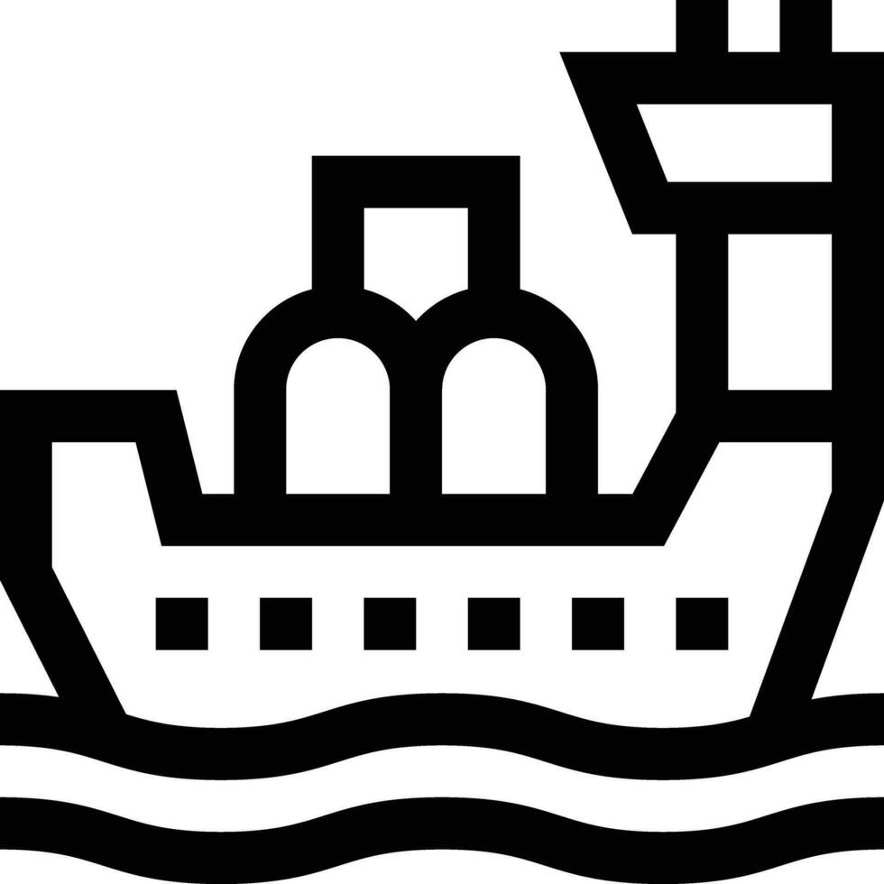 Drilling Boat Vector Icon Design Illustration