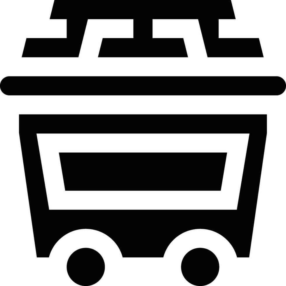 Coal Trolley Vector Icon Design Illustration