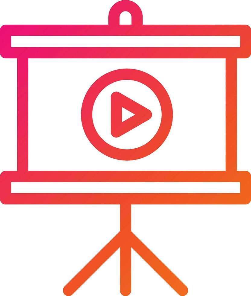 Projector Screen Vector Icon Design Illustration