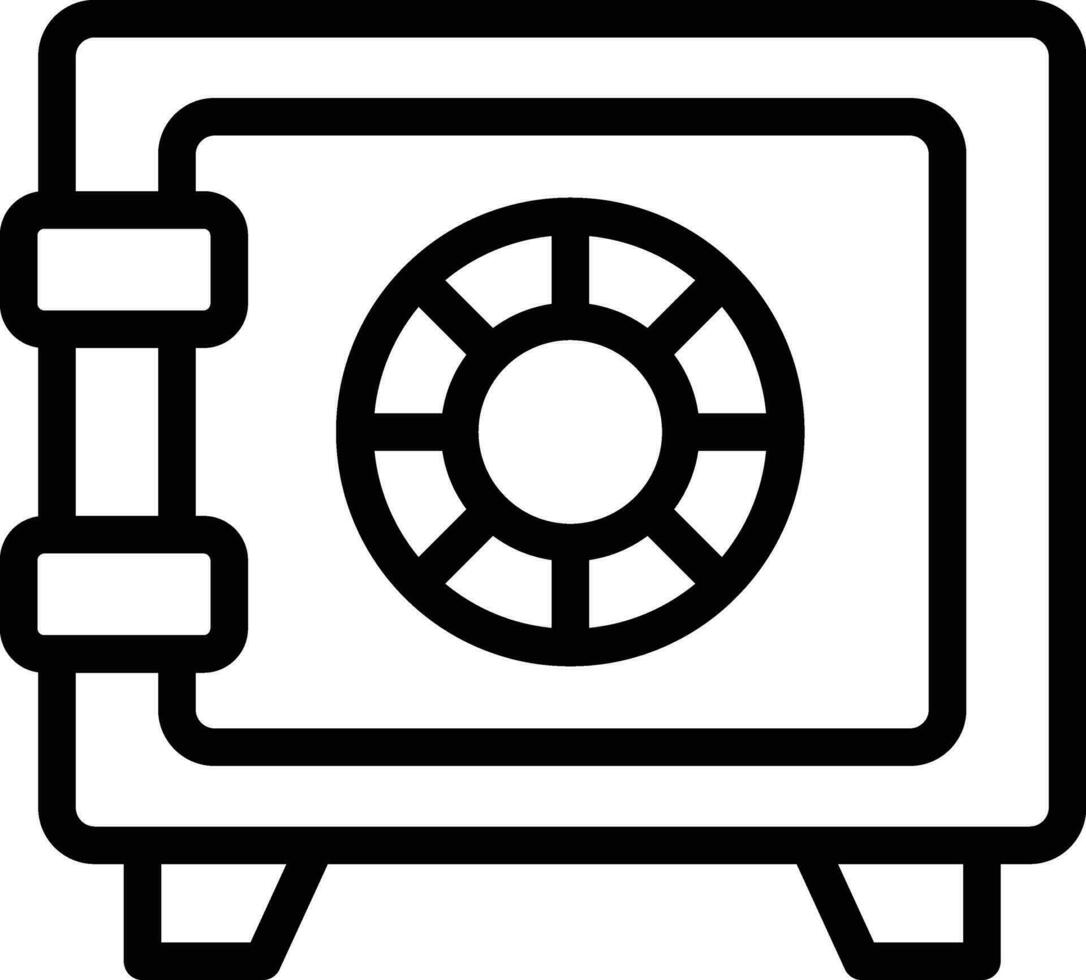 ilustración de diseño de icono de vector de caja fuerte