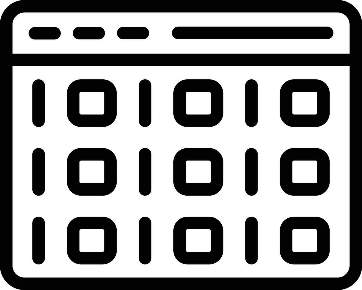 Binary Code Vector Icon Design Illustration