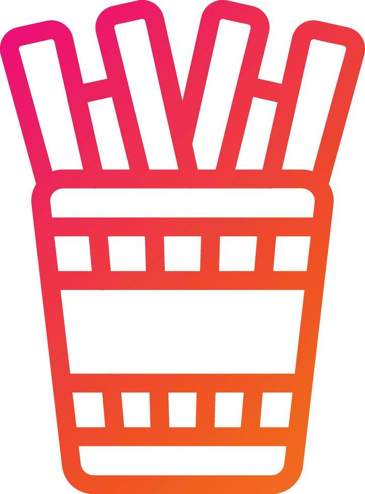 French Fries Vector Icon Design Illustration