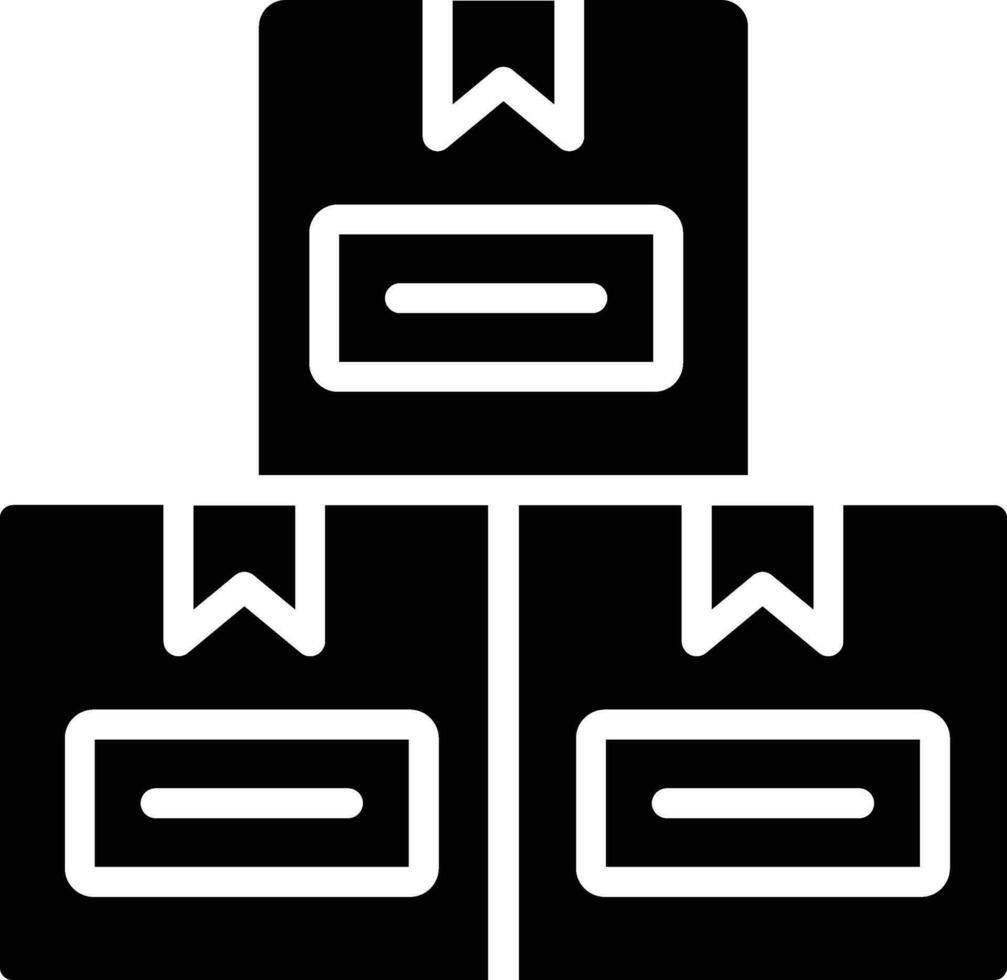 ilustración de diseño de icono de vector de cajas