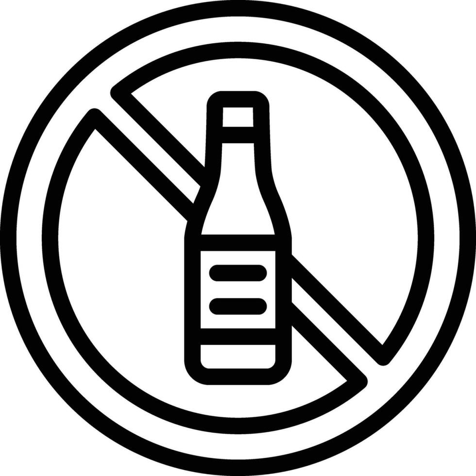 ninguna ilustración de diseño de icono de vector de alcohol