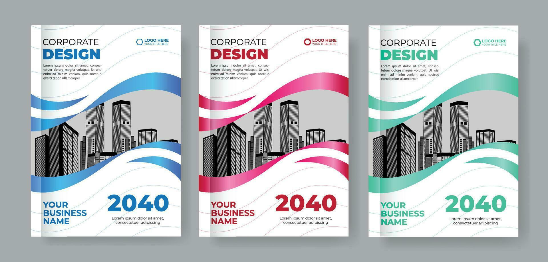 corporativo cubrir diseño modelo en a4, anual informe, póster, corporativo presentación, revista cubrir vector