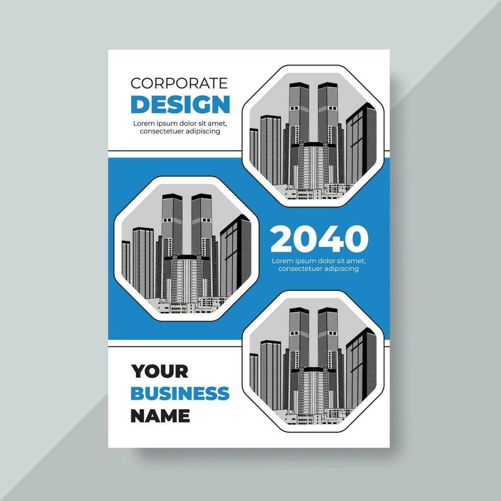 Business annual report, poster, Corporate Presentation, Portfolio, Flyer, Banner, magazine cover, website, Corporate Cover Design Template in a4. vector