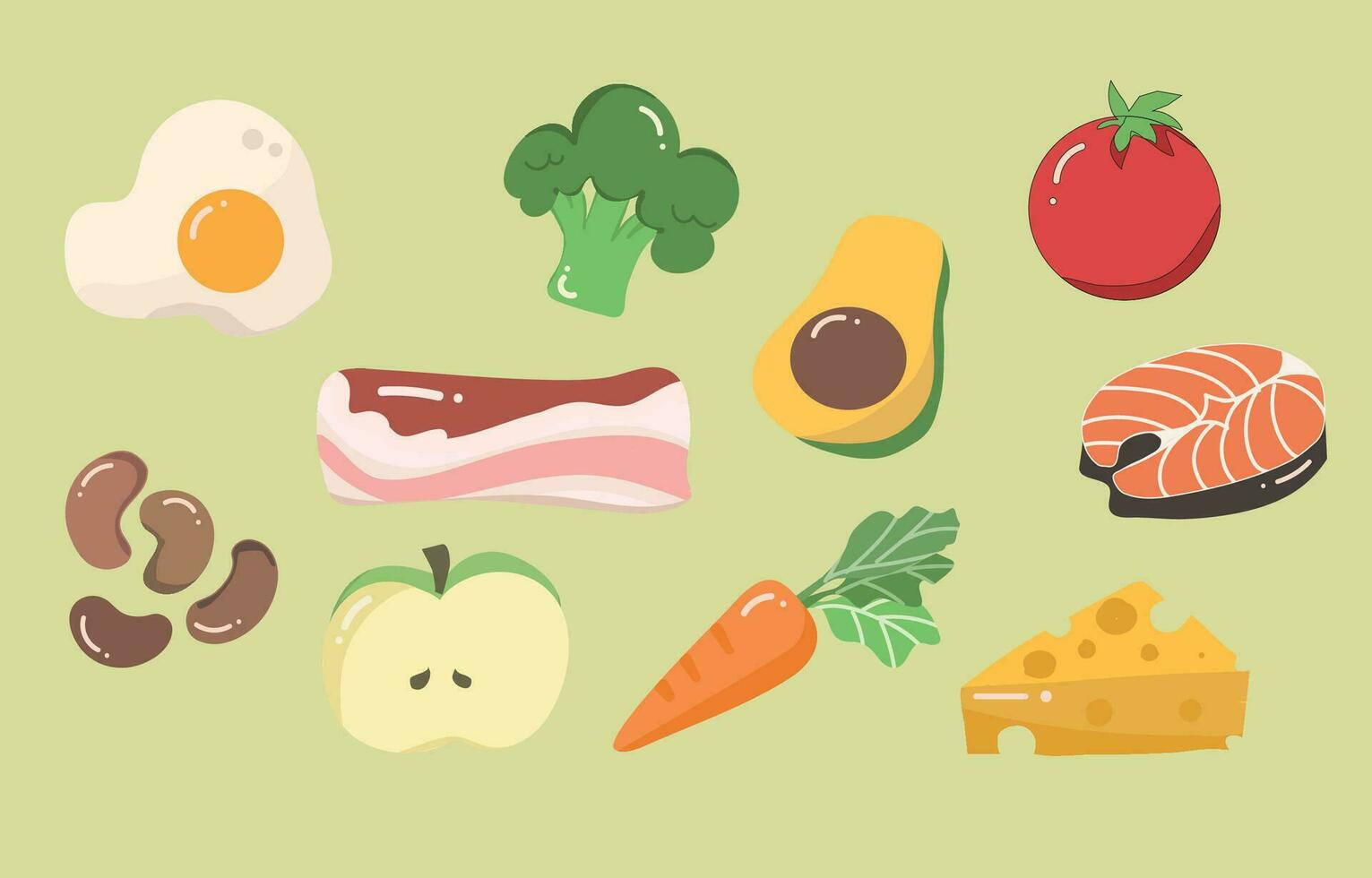 Healthy Food Vegetable Vector Collection