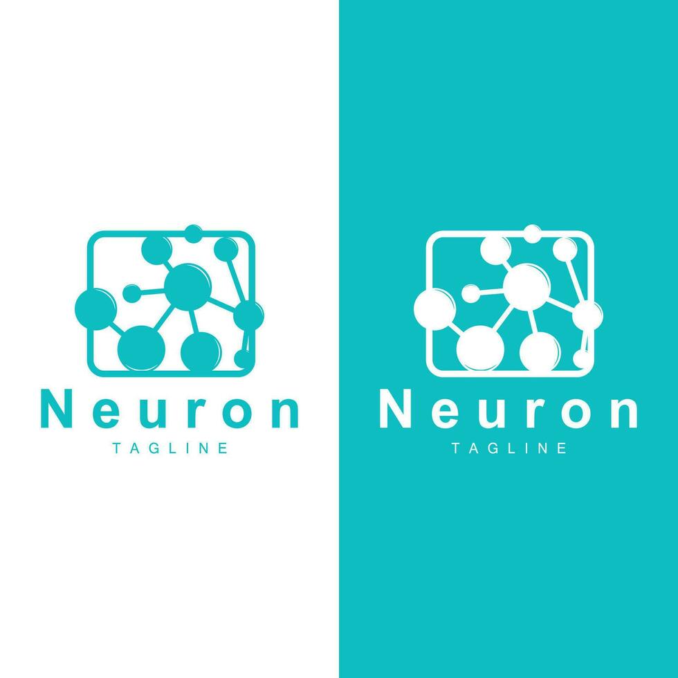Neuron Logo, Cel Dna Network Vector, And Particle Technology, Simple Illustration Template Design vector