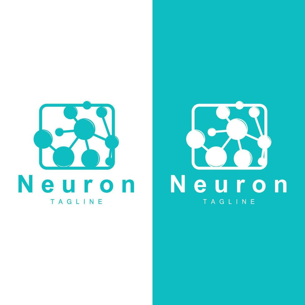 neurona logo, cel adn red vector, y partícula tecnología, sencillo ilustración modelo diseño vector