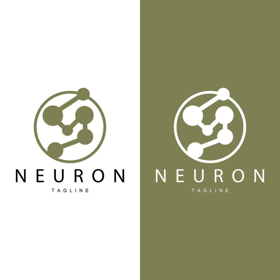 Neuron Logo, Cel Dna Network Vector, And Particle Technology, Simple Illustration Template Design vector