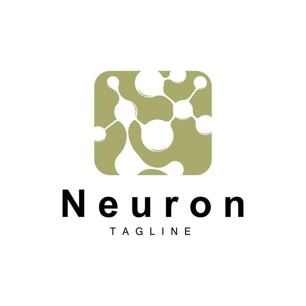 Neuron Logo, Cel Dna Network Vector, And Particle Technology, Simple Illustration Template Design vector