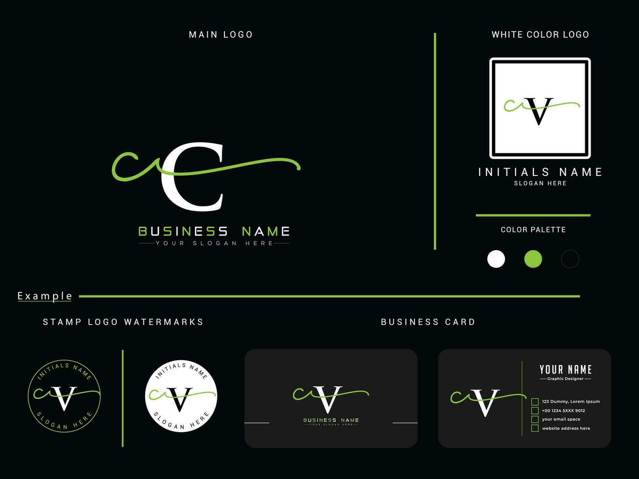 Minimal Cc Logo Icon, Initial CC Letter Icon With Logo Presentation vector