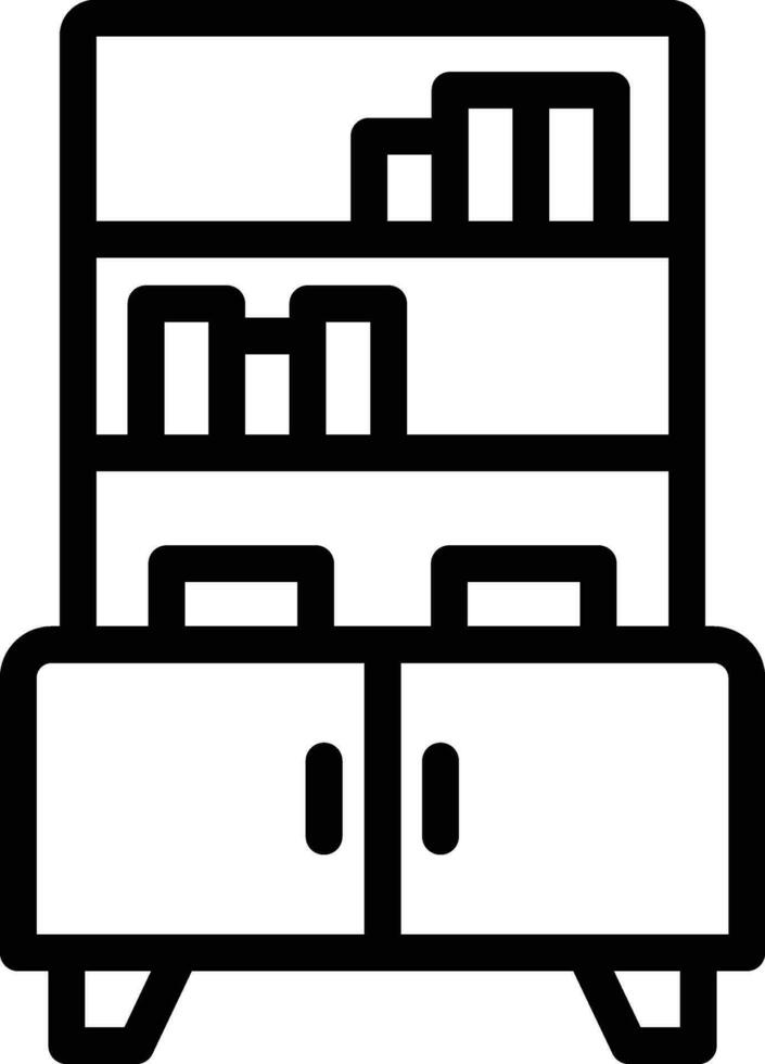 Bookshelf Vector Icon Design Illustration