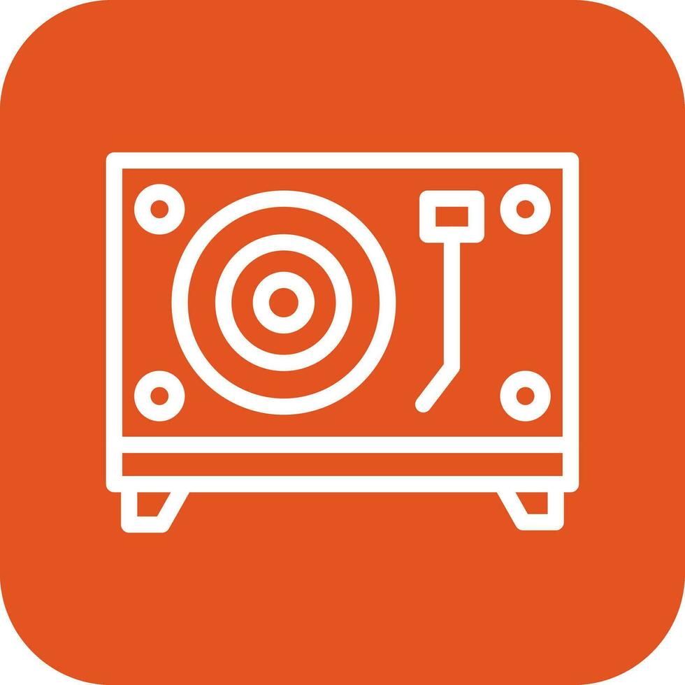 Turntable Vector Icon Design Illustration