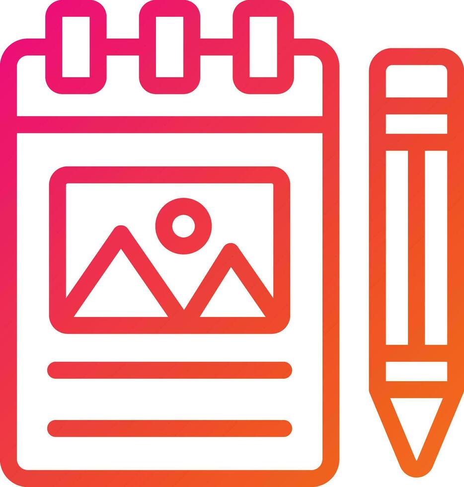 Sketchbook Vector Icon Design Illustration
