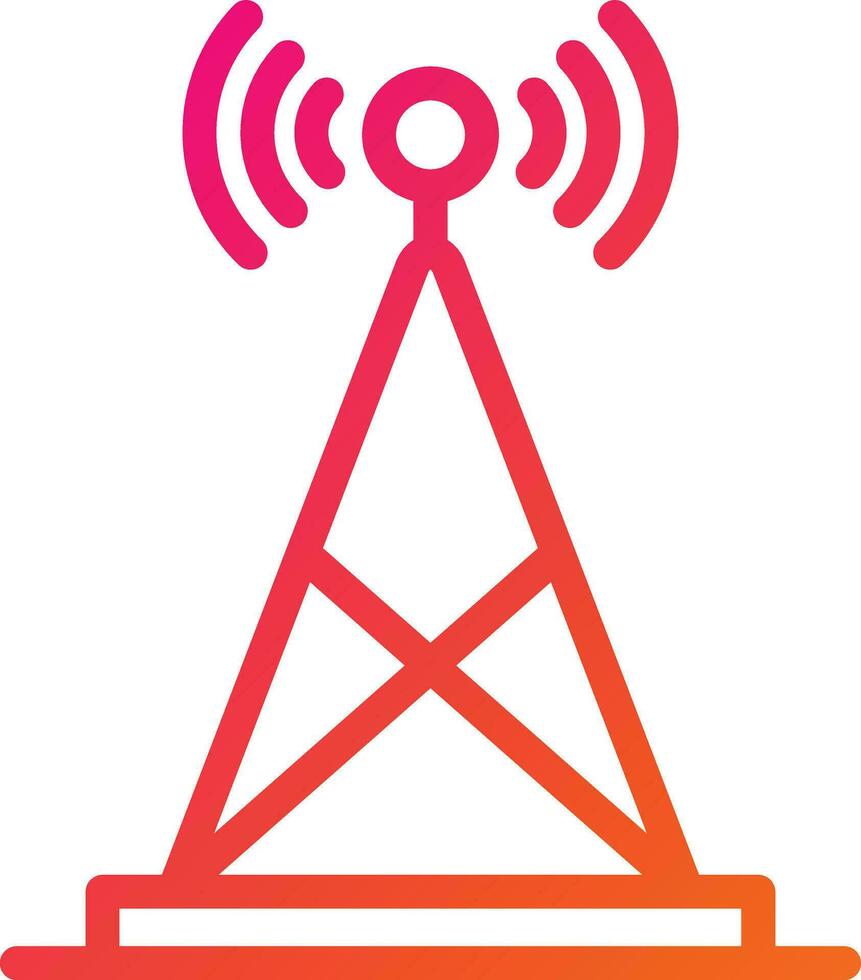 ilustración de diseño de icono de vector de antena