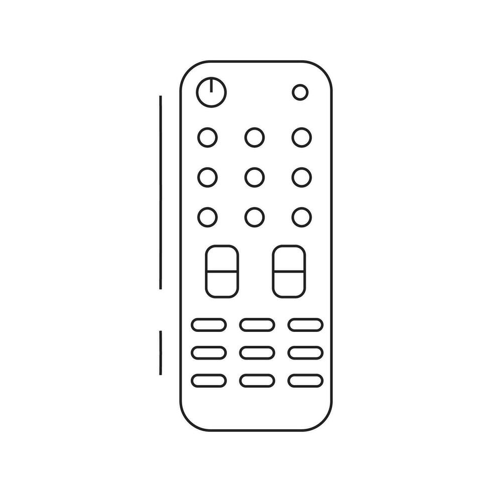 Vector illustration of a TV remote control.