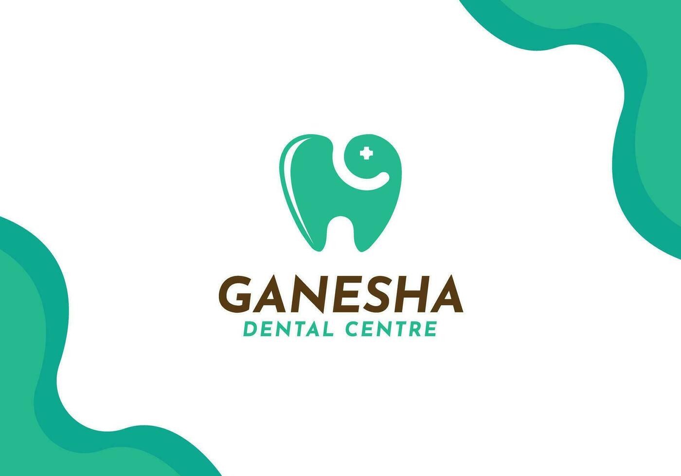 Dental Clinic Logo Tooth abstract design vector template Linear style. Dentist stomatology medical doctor Logotype concept icon.