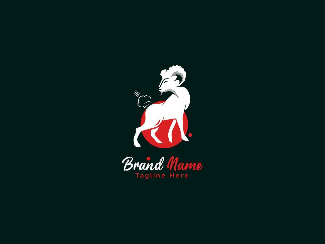 Goat logo icon vector design Goat Circle logo design illustrator design Creative Goat logo design goat icon