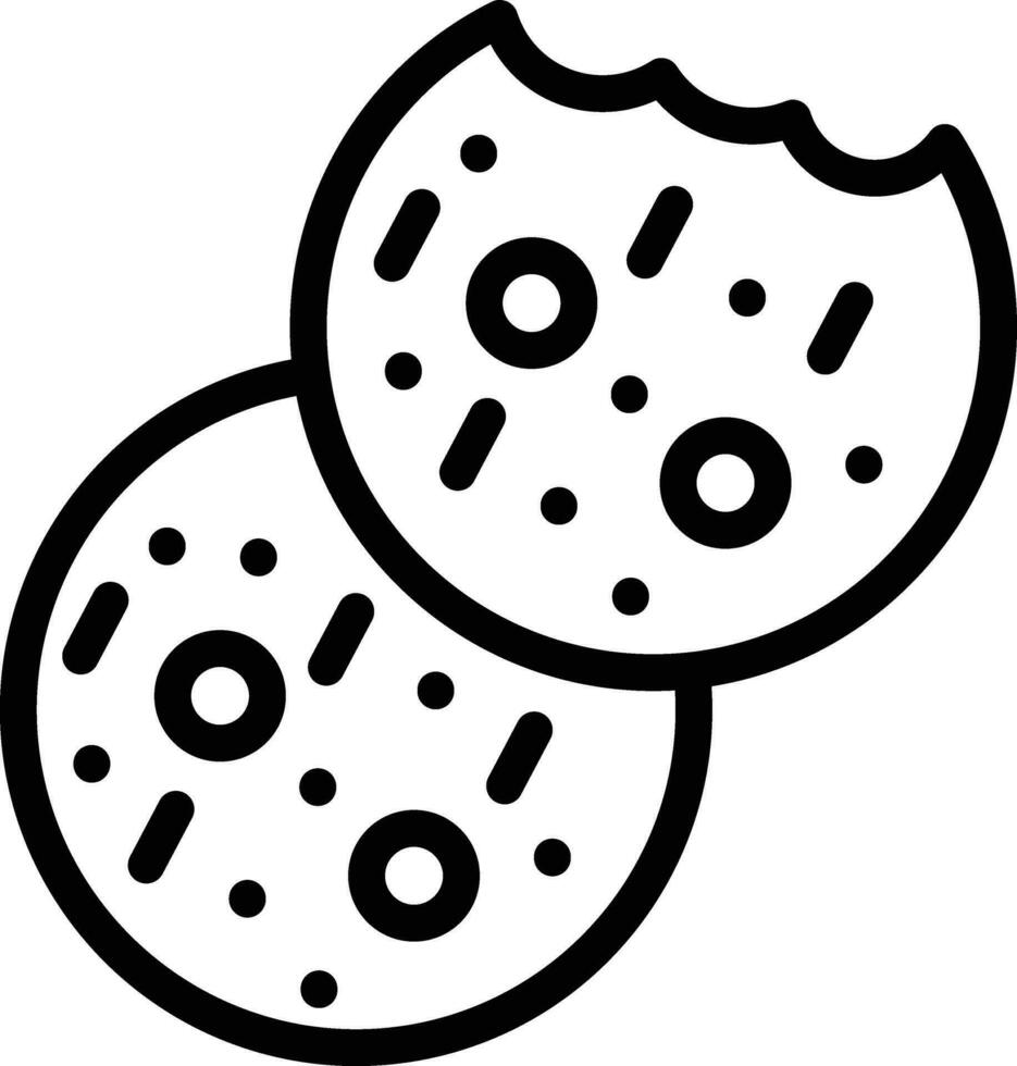 ilustración de diseño de icono de vector de galletas