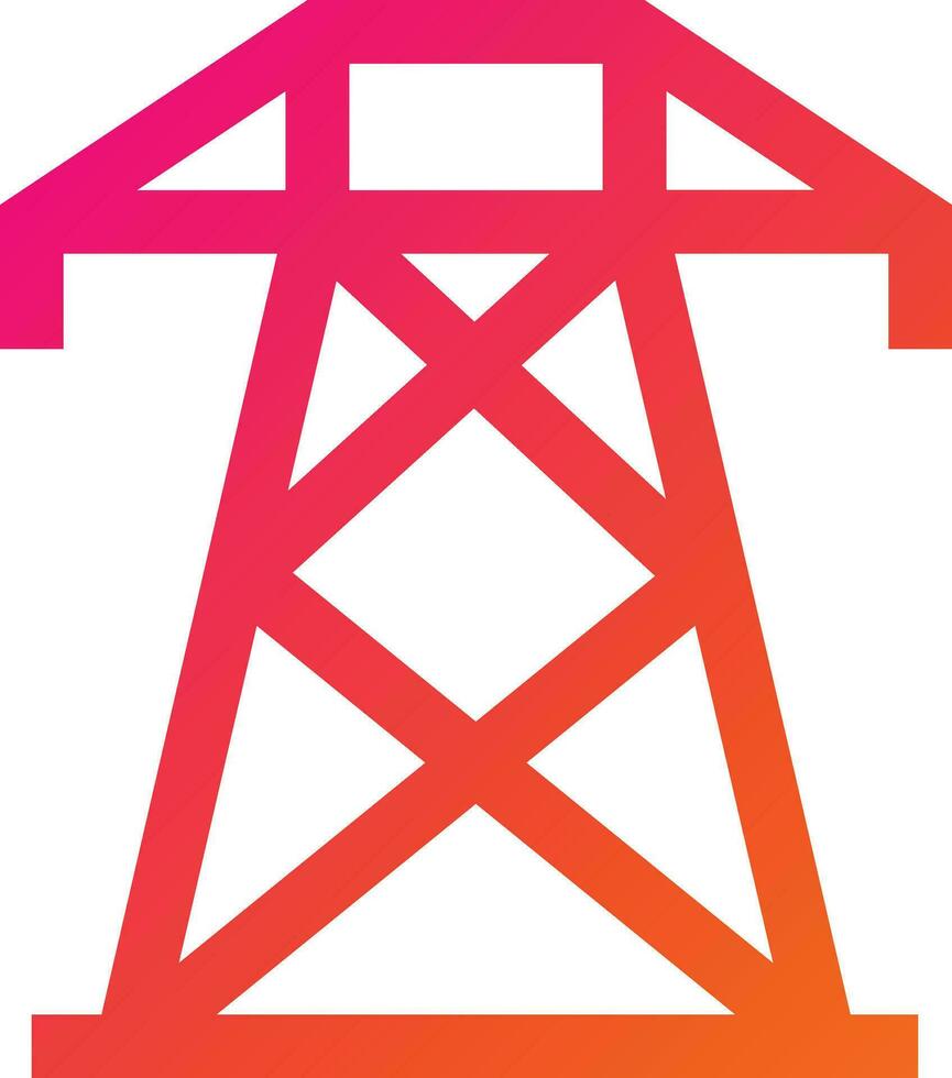 ilustración de diseño de icono de vector de torre eléctrica