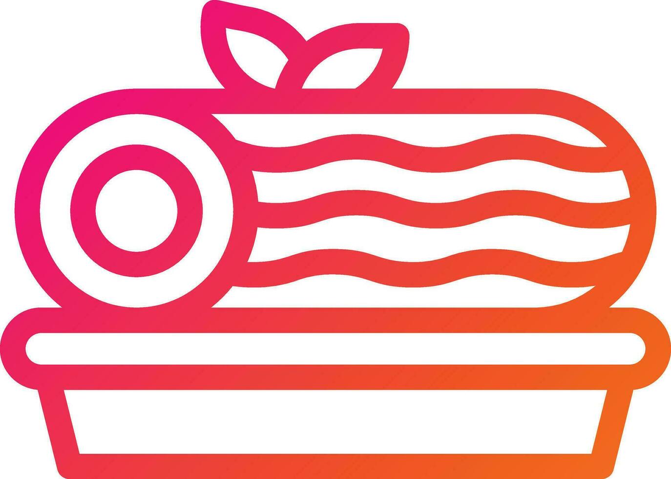 Roll Cake Vector Icon Design Illustration