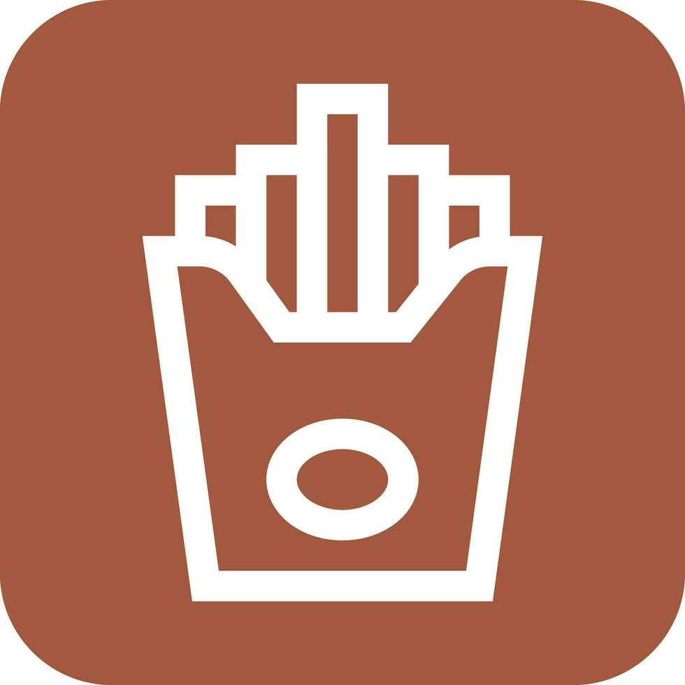 French Fries Vector Icon Design Illustration