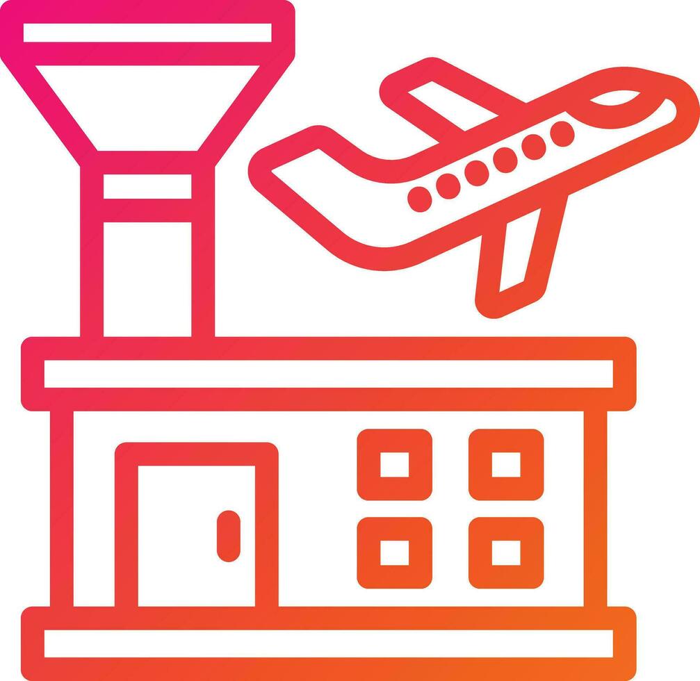 ilustración de diseño de icono de vector de aeropuerto