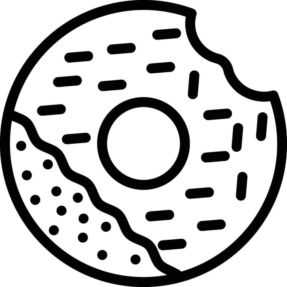 Ilustración de diseño de icono de vector de donut