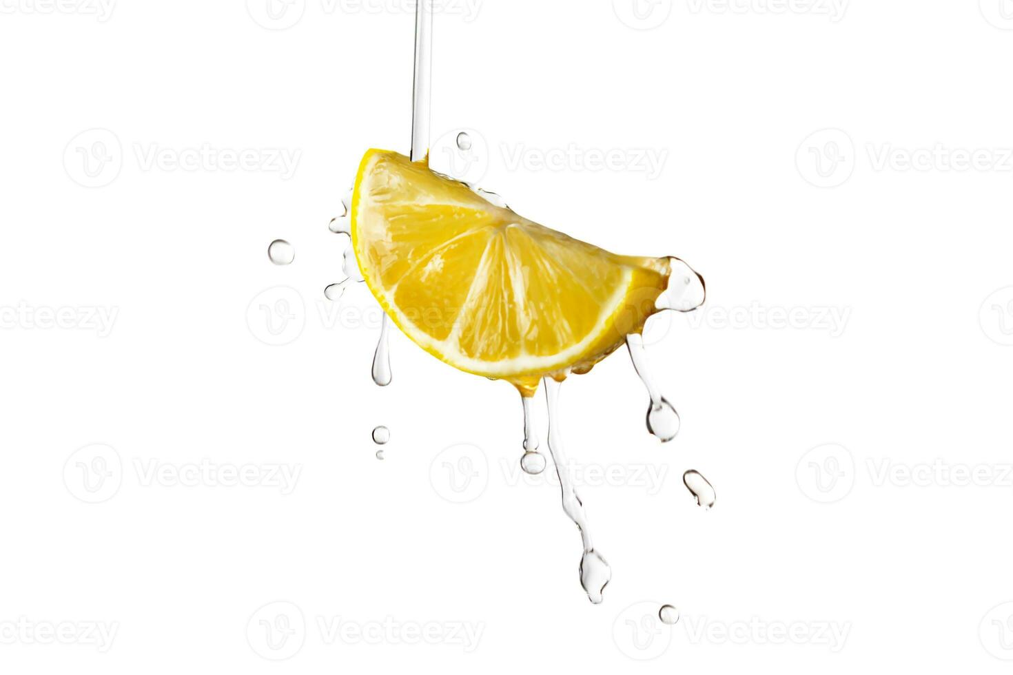 Lemon water splash white background isolated photo